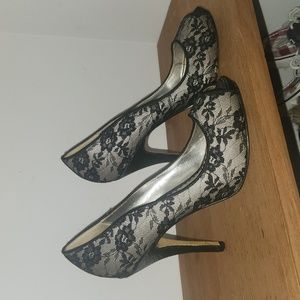 Joey Black lace heels size 6M
